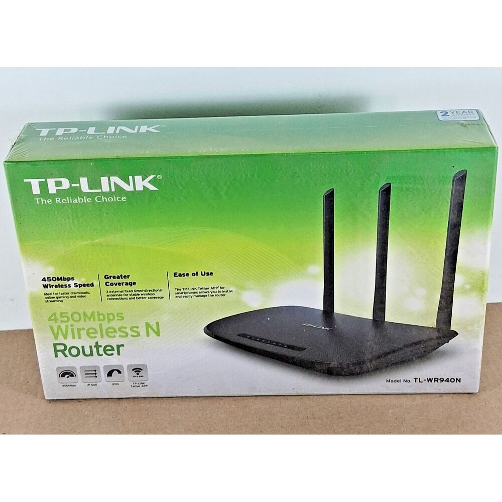 NEW TP-Link N450 Wi-Fi Router-Wireless Internet Router TL-WR940N - Picture 2 of 6